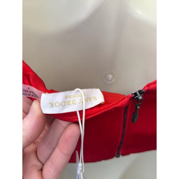 🔥 Ramy Brook Red Wrap Corset Top Sz 6 | Holiday Baddie Energy 💋 NWT - Picture 15 of 15